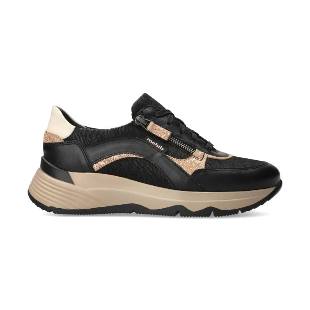 Mephisto Wijde Pasvorm Ergonomische Sneaker – Dames Schoenen Zwart