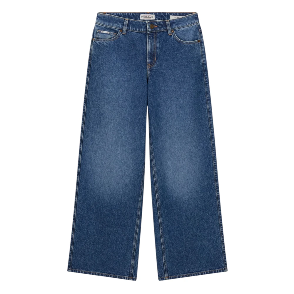 Guess Women's Blue Jeans Cotone Organico - Wide Jeans - W26 - Jeans