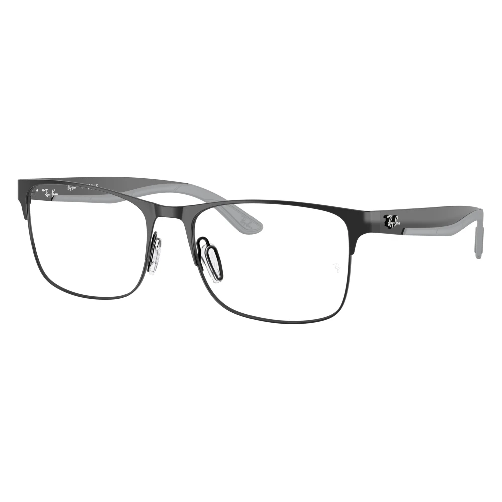 Ray - Ban Unisex Black Rx8416 2916 Optical Frames Metal Transparent Squared Normal - Image 2