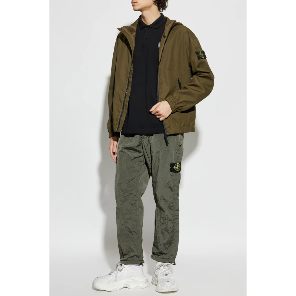 Stone Island Jas met logo Green Heren