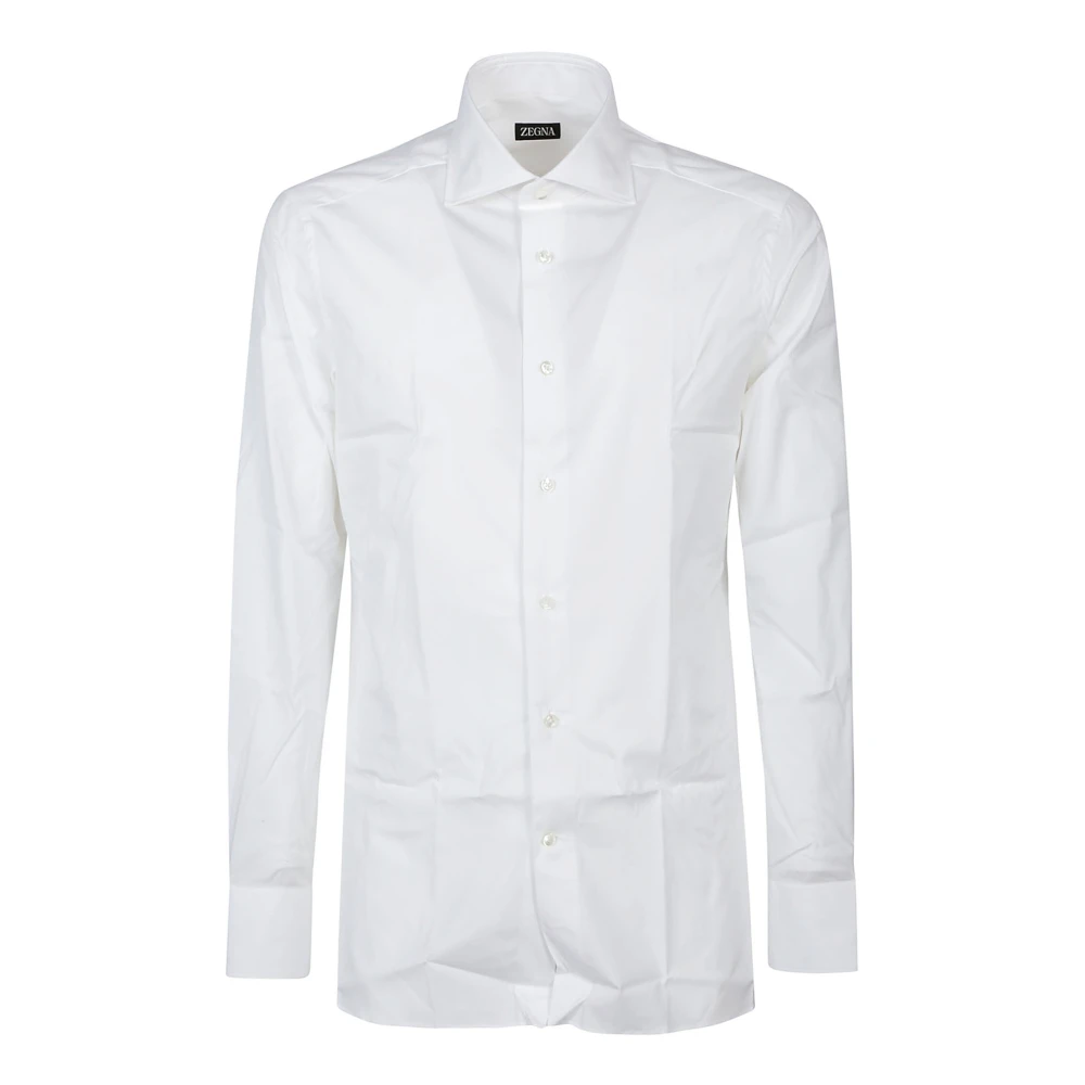 Z Zegna Bianco Overhemd met Lange Mouwen White Heren