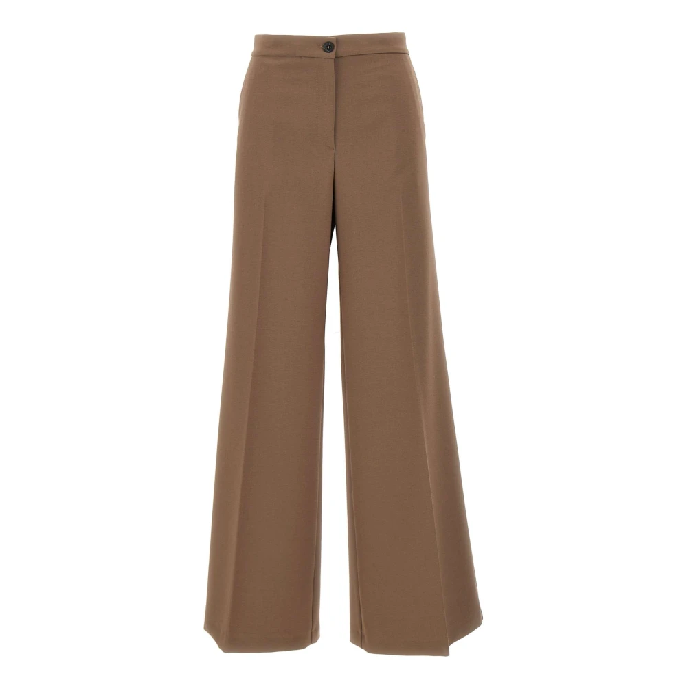 Kaos Bruine Wijde Pijp Broek Damesmode Brown Dames