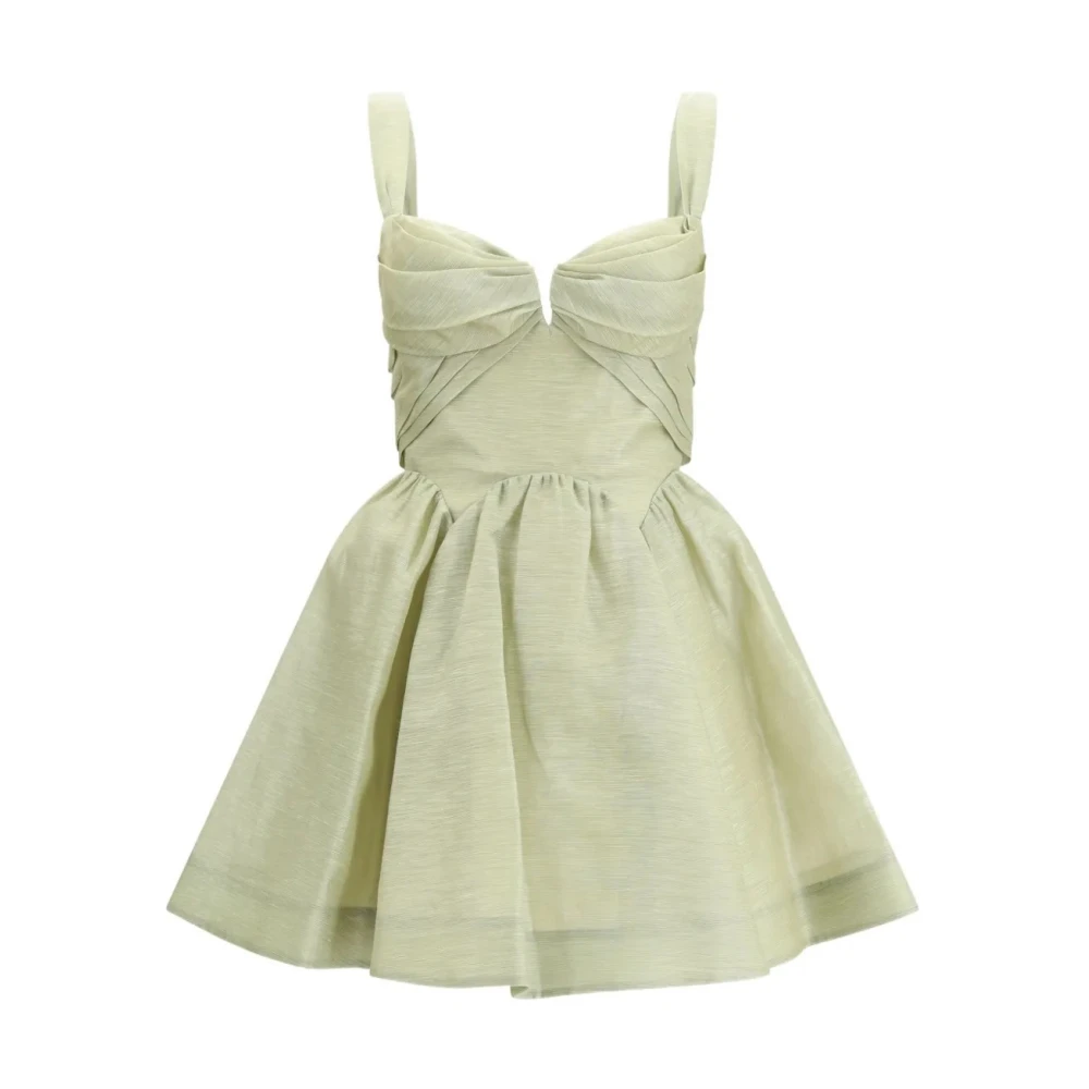 Zimmermann Women's Green Rebellion Drape Mini Dress