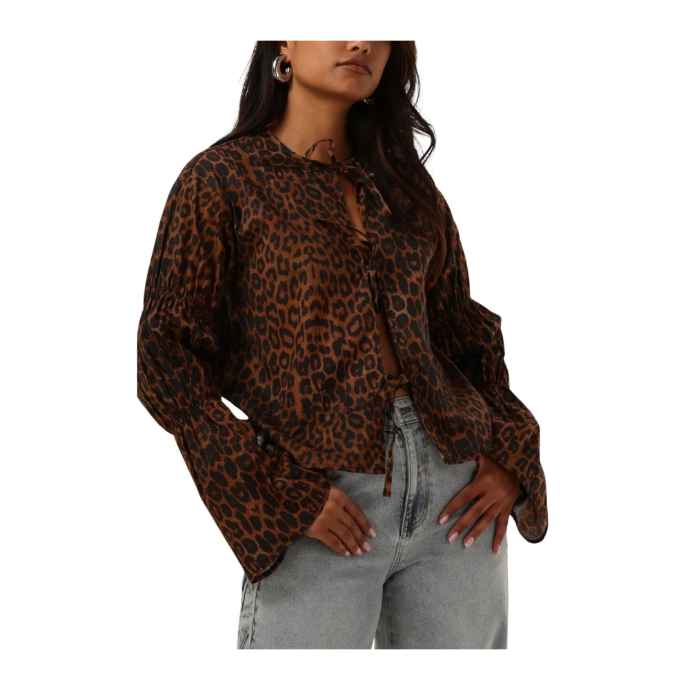 Refined Department Luipaardprint Gemma Blouse Brown Dames