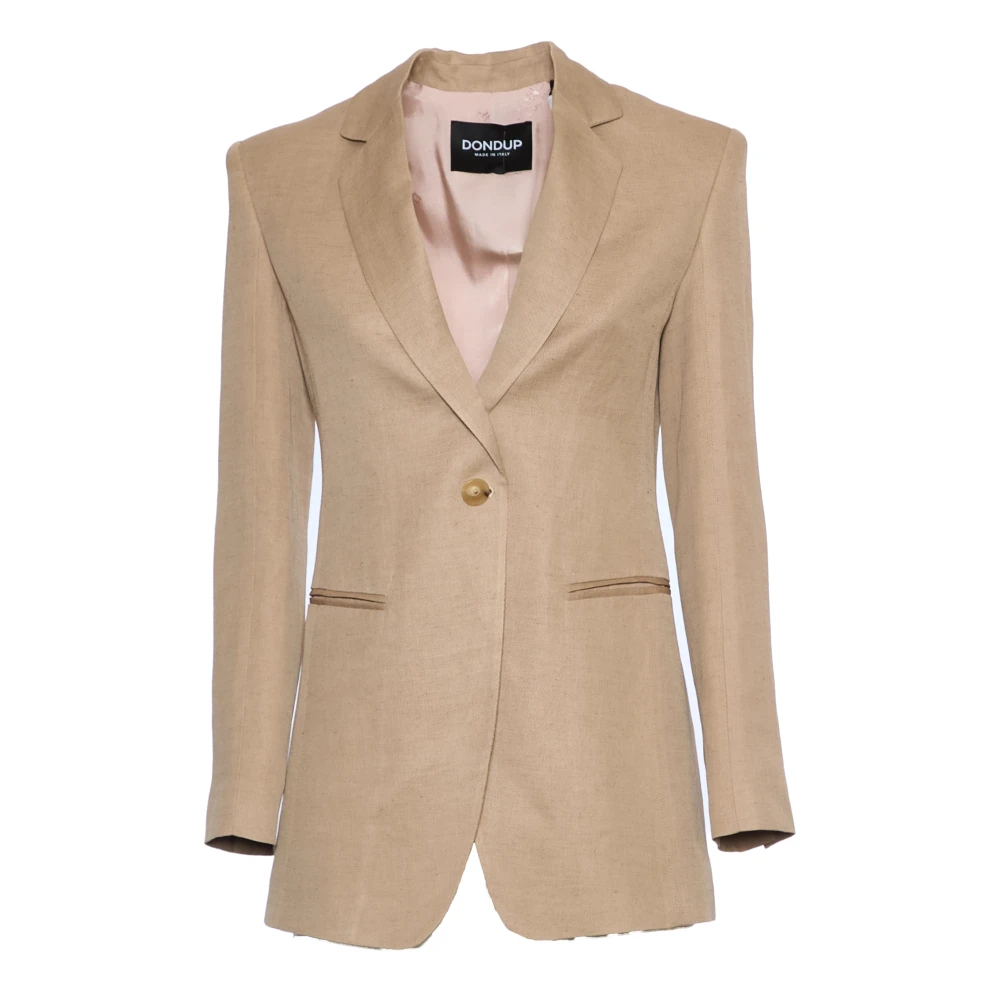 Dondup Woestijn Linnen Blazer Beige Dames