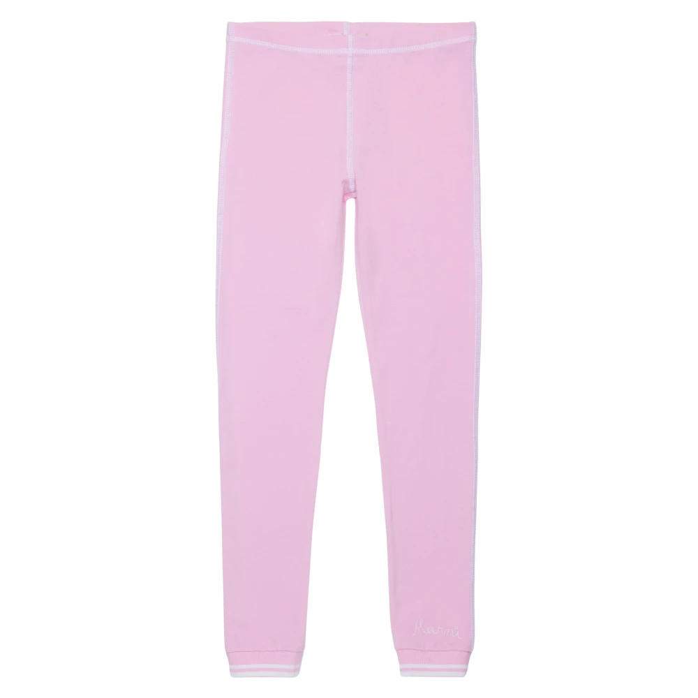Marni Girls Pink Leggings, 8 Y, Cotton Trousers Stylish Trendy