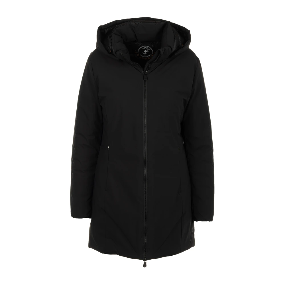 Save The Duck Zwarte Winterjas met Capuchon Black Dames