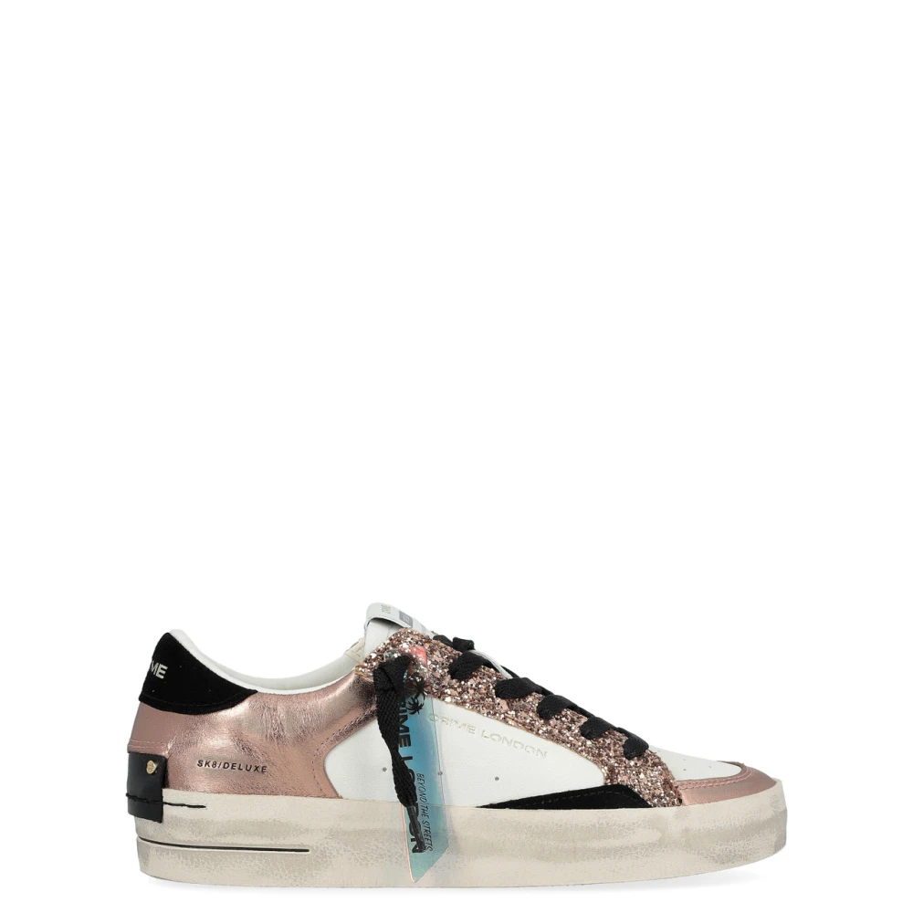 Bronze Glitter Sneakers Sk8 Deluxe Ambre - Crime London - Modalova