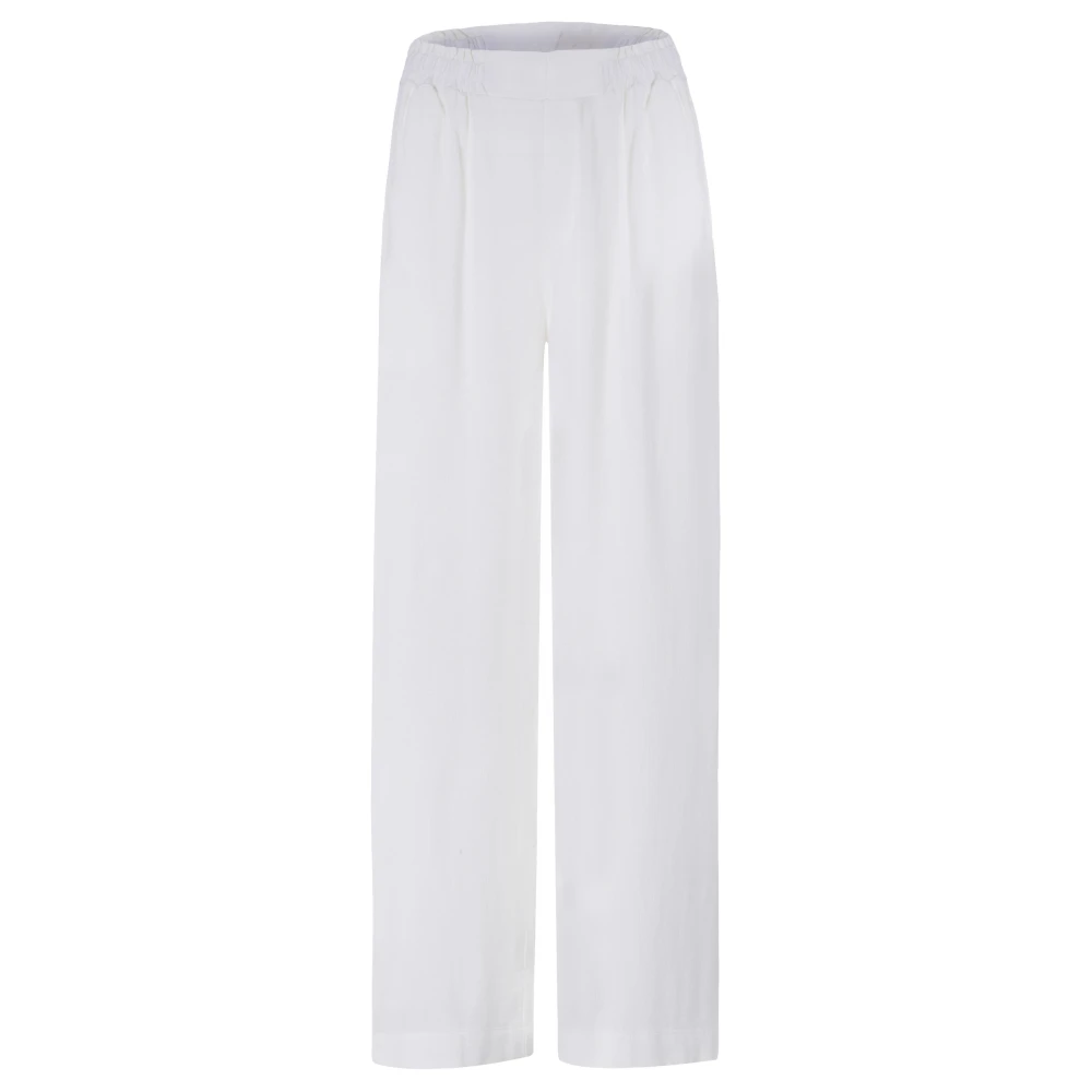 Hvit Urban Pioneers Rikke Wide Linen Slub Pant