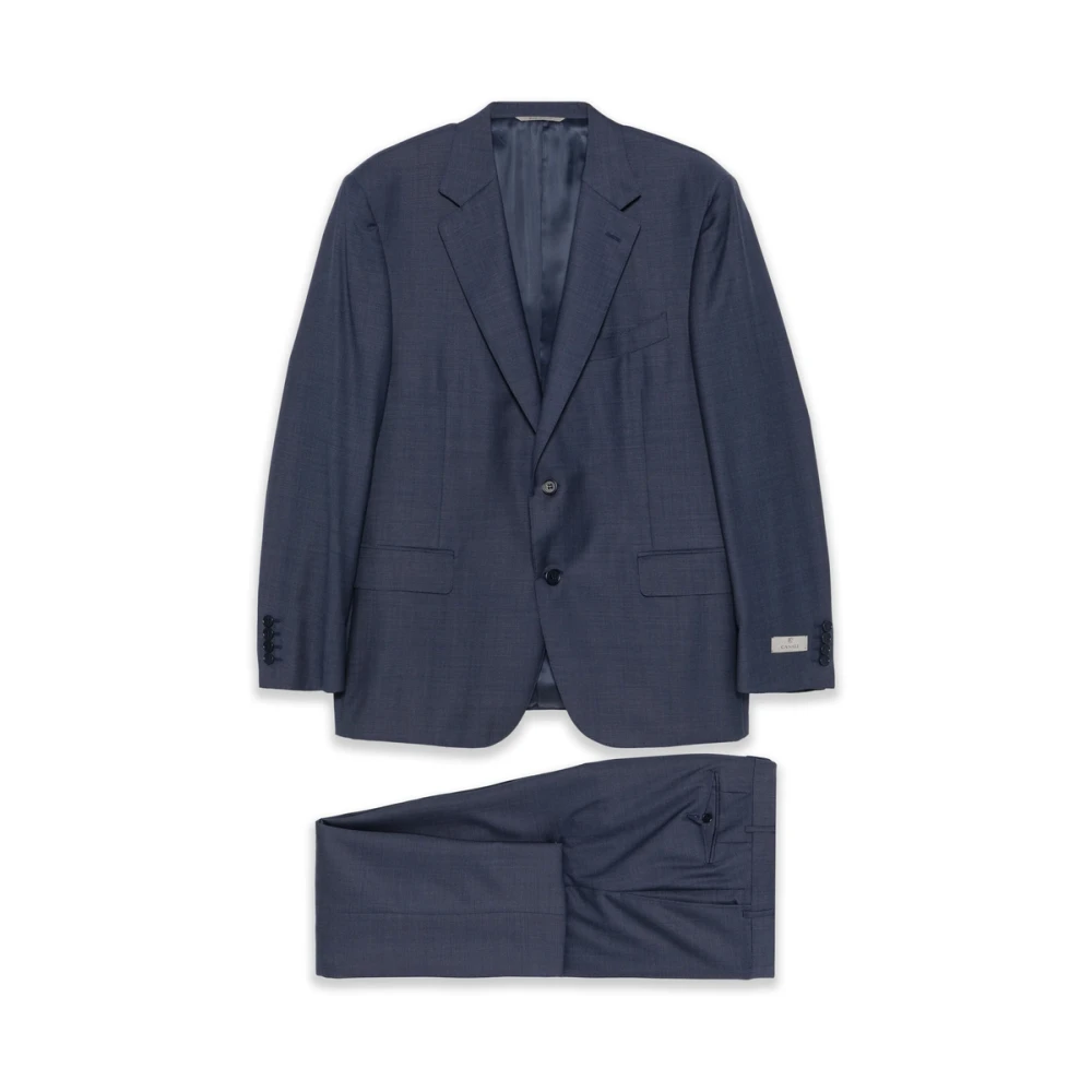 Canali Navy Blue Pak met knoopsluiting Blue Heren