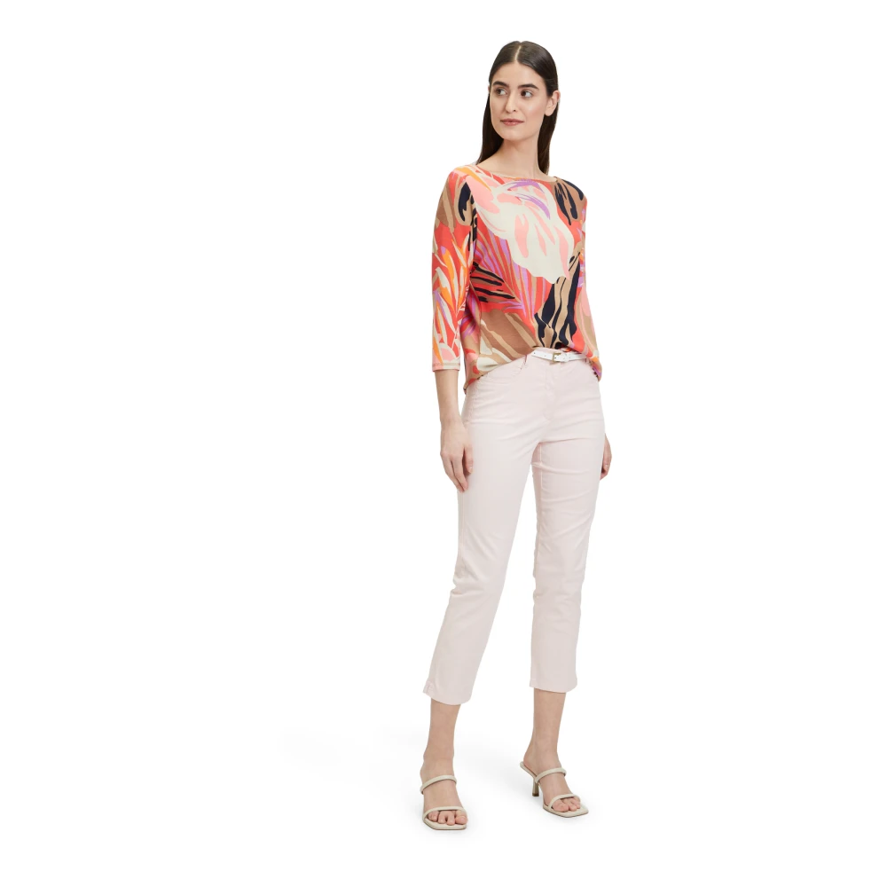 Betty Barclay Bloemen Ribgebreid Sweatshirt Multicolor Dames