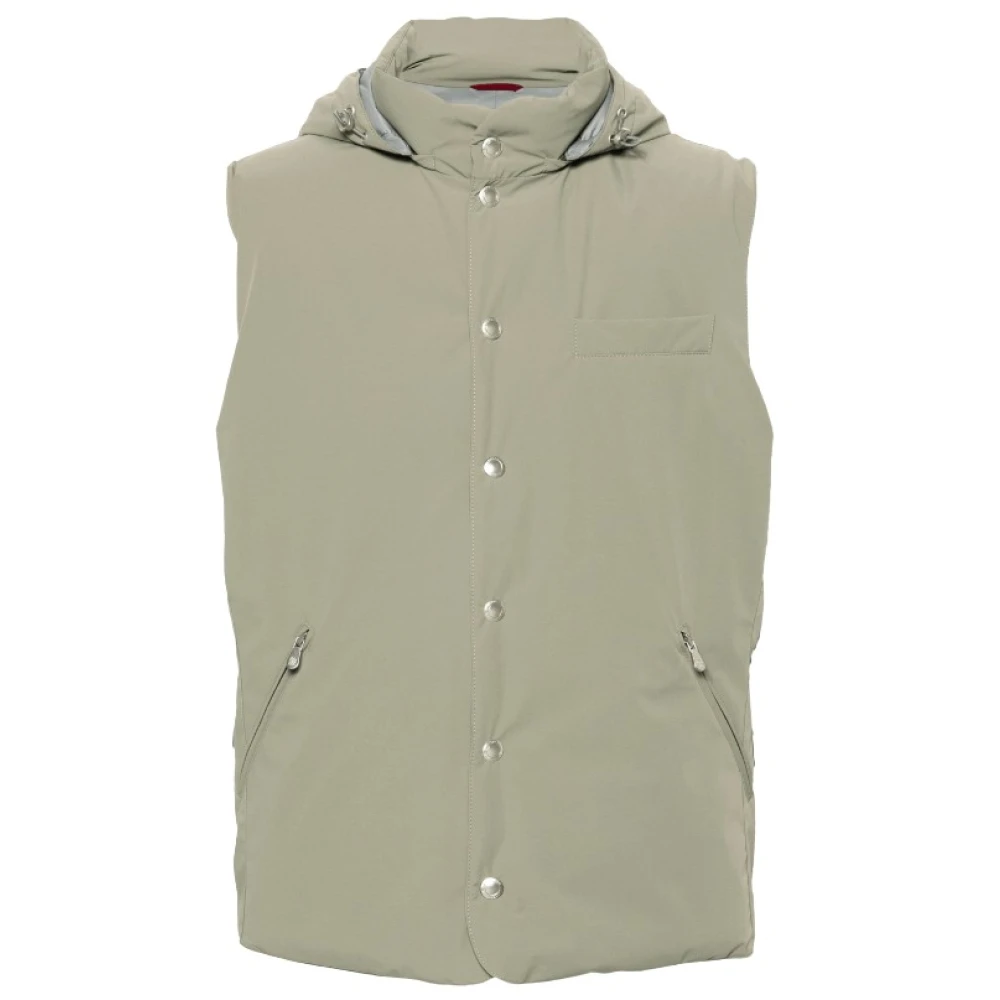 BRUNELLO CUCINELLI Groene Gewatteerde Gilet Green Heren