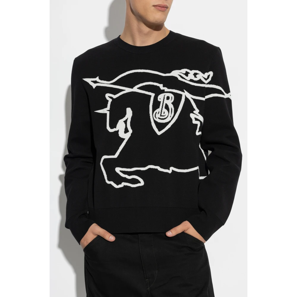 Burberry Trui met logo Black Heren