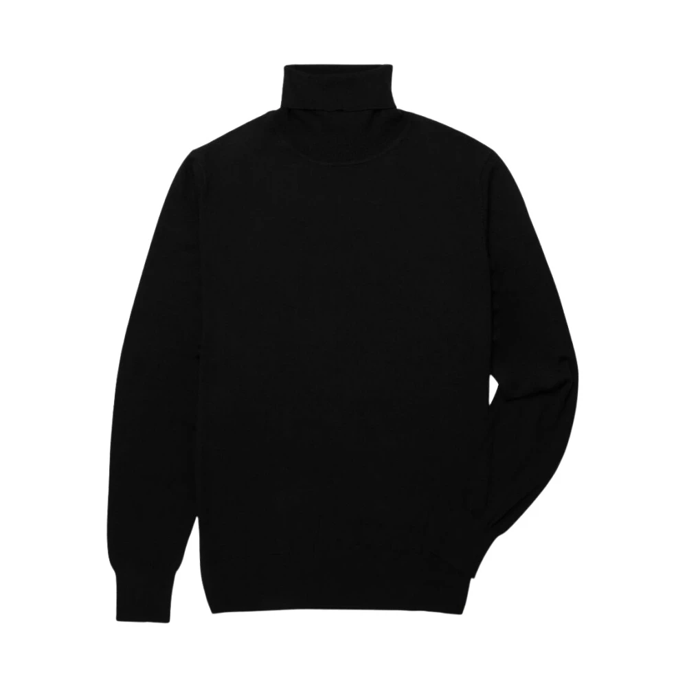 Brooks Brothers Men's Black Turtlenecks, S, Merino Wool Turtle Neck