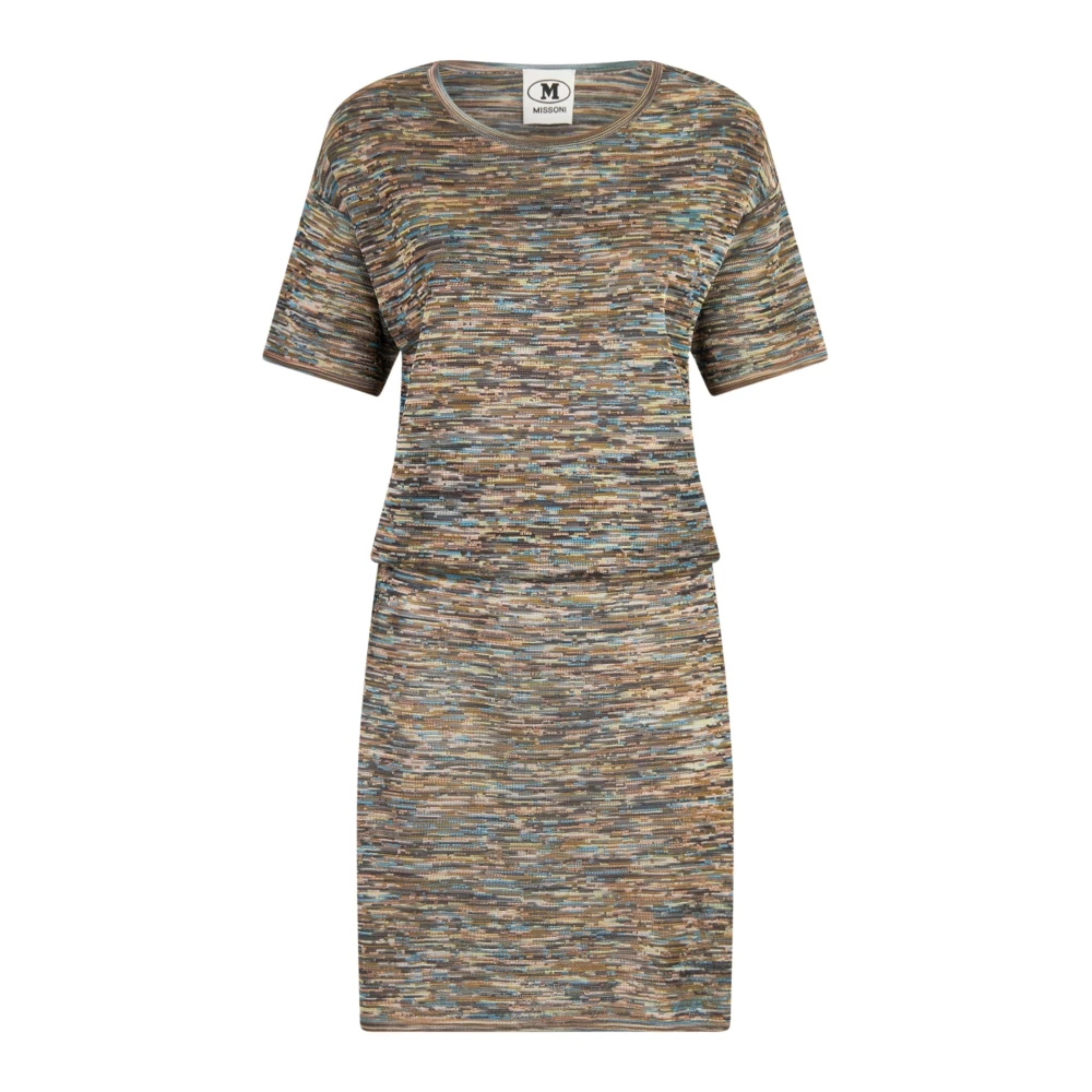 M Missoni Donna Multicolor - Abito Midi E Linee Morbide Scollo Tondo Maniche Corte - Dresses - E -L