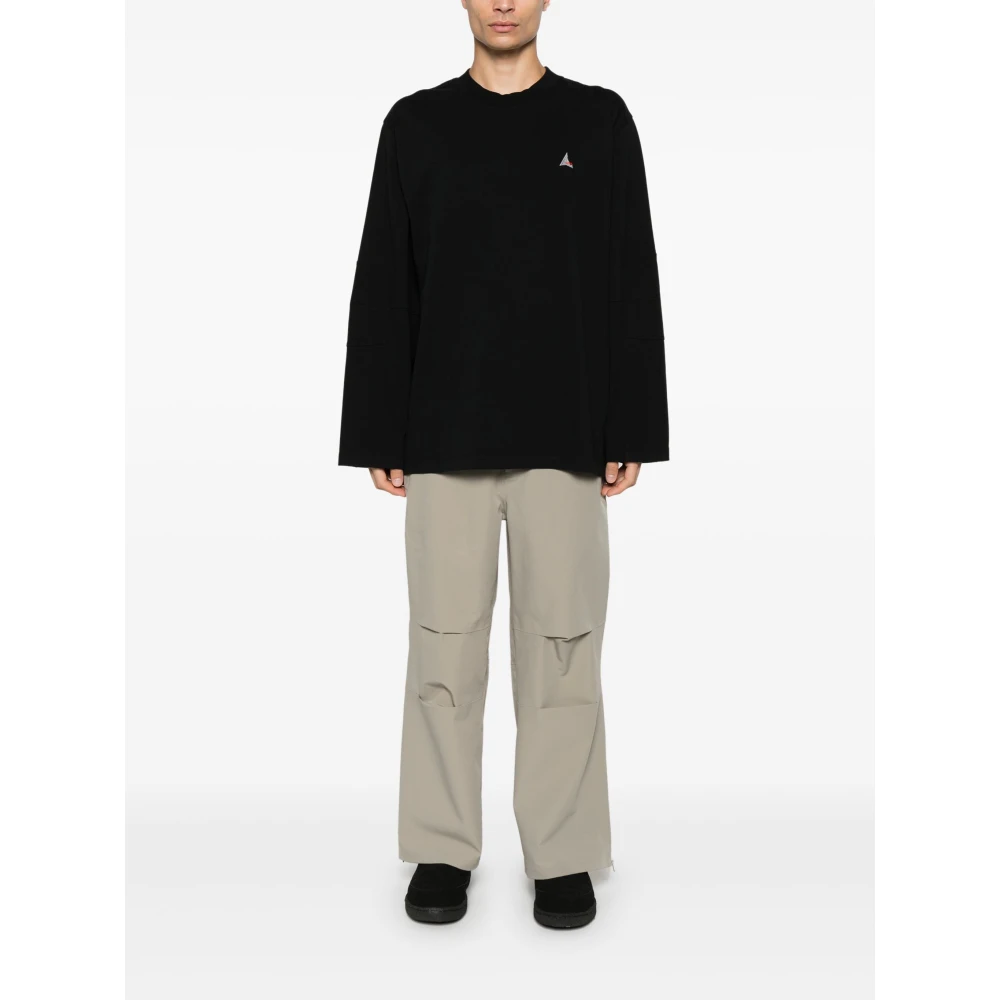 ROA Logo Longsleeve Shirt Black Heren