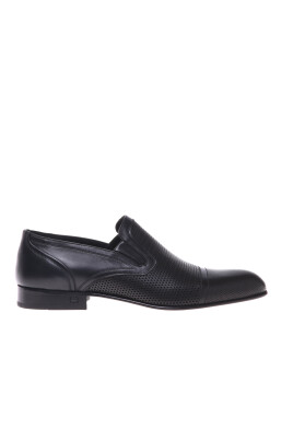 black-perforated-leather-slipper