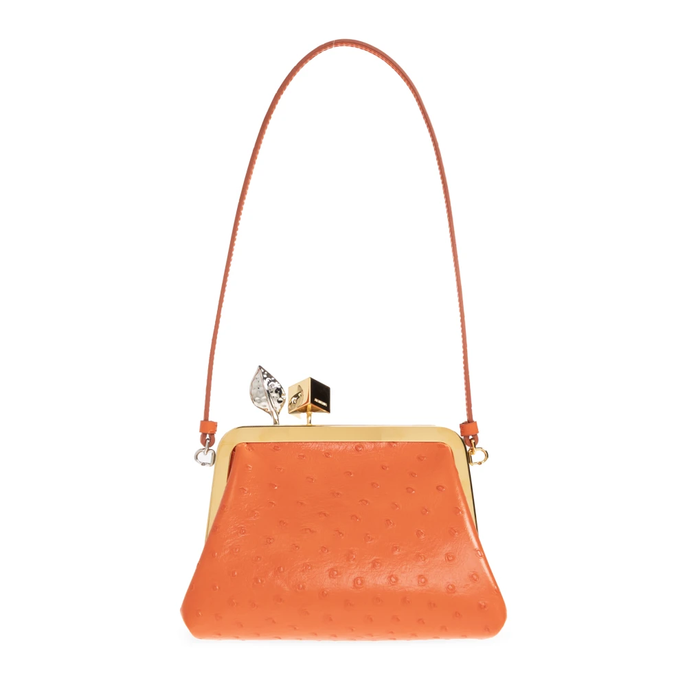 Jacquemus Orange Berlingot Shoulder Bag - Female - Shoulder Bags - One Size - Bags