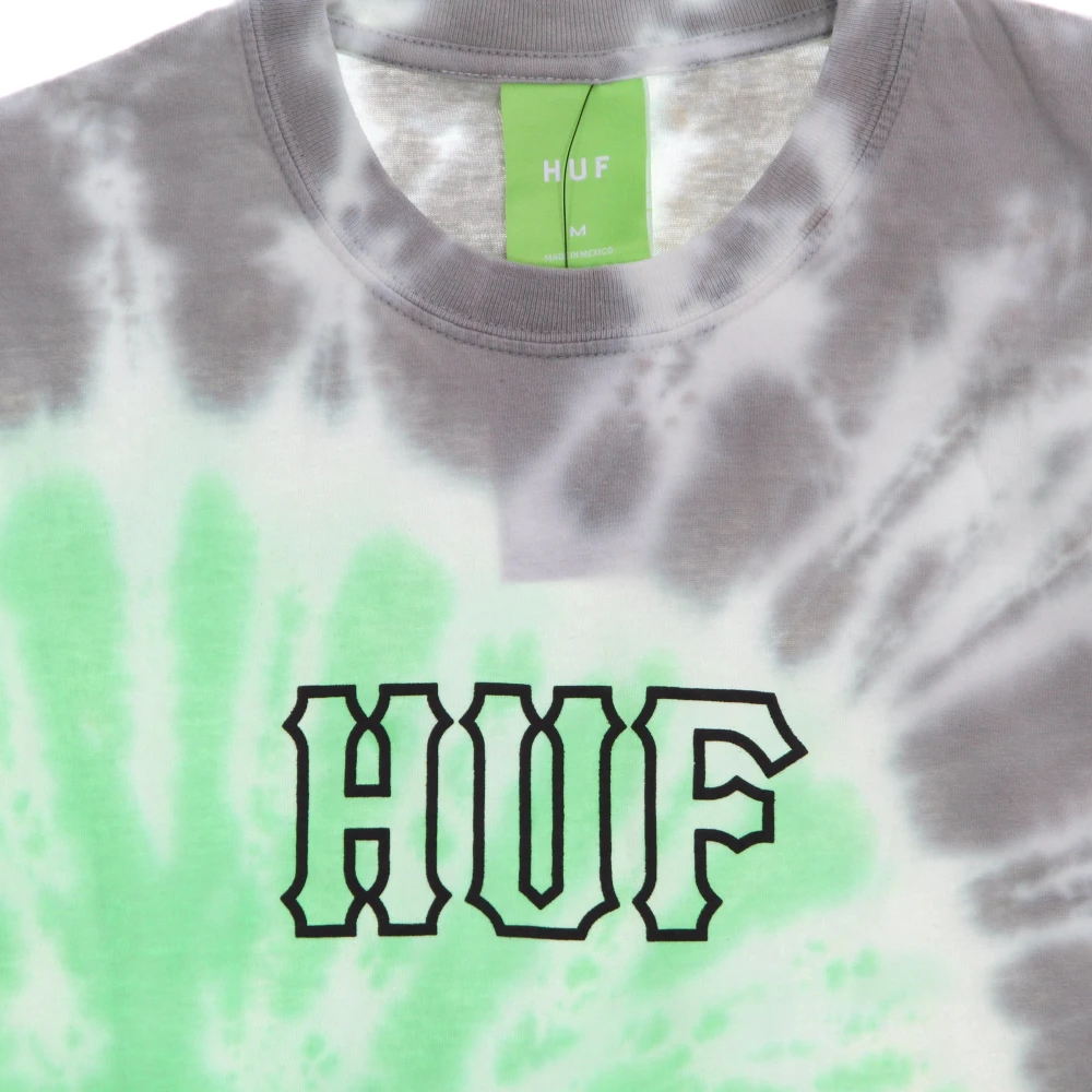 HUF Groene Tie-Dye Tee Heren T-shirt Multicolor Heren
