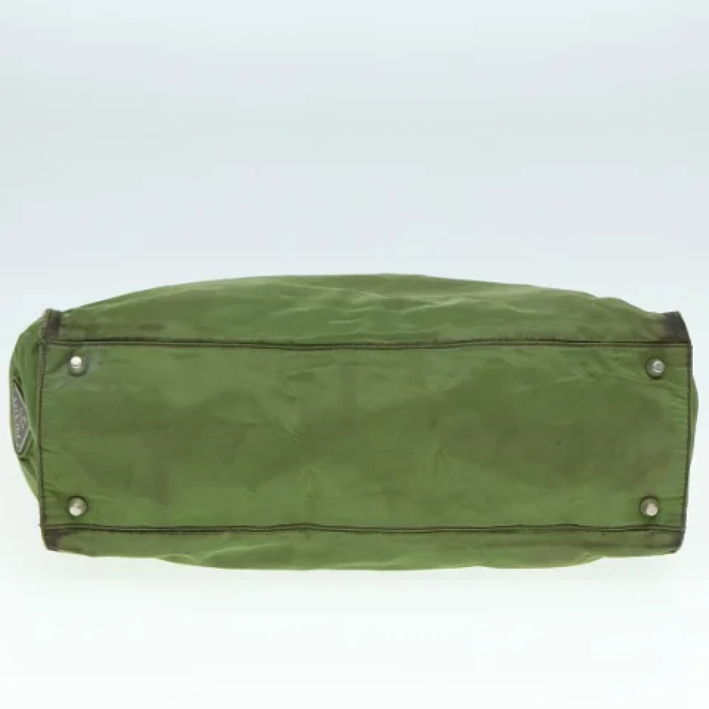 Prada Vintage Pre-owned Nylon handbags Green Dames