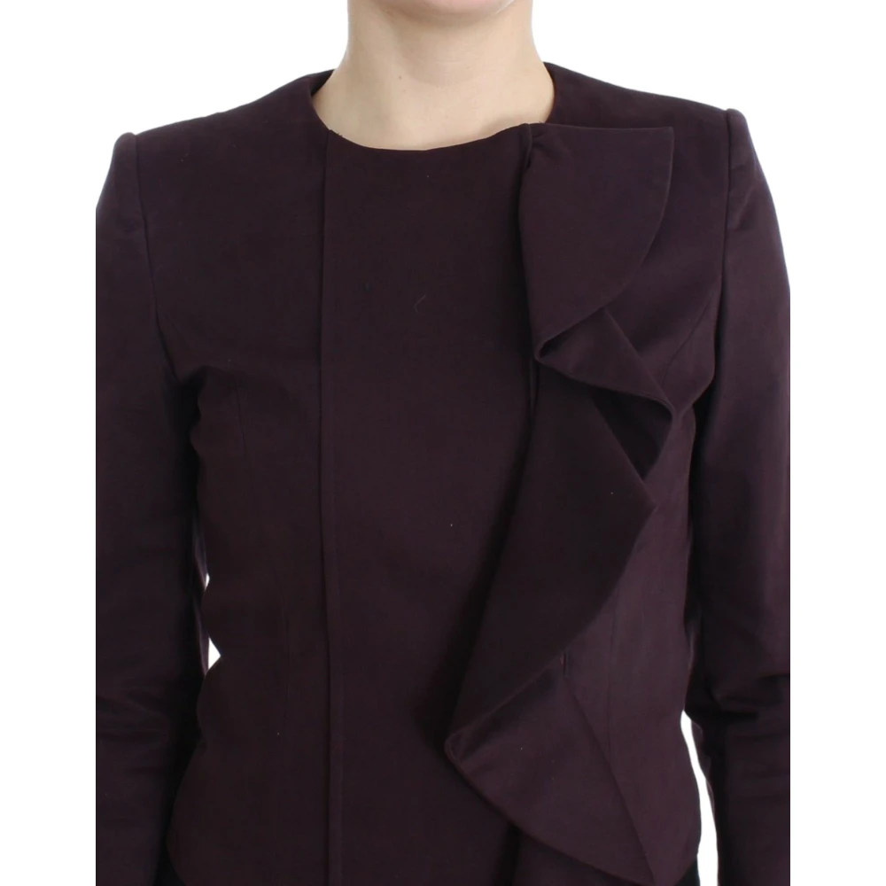 Gianfranco Ferré Elegante Paarse Blazer Katoenmix Purple Dames