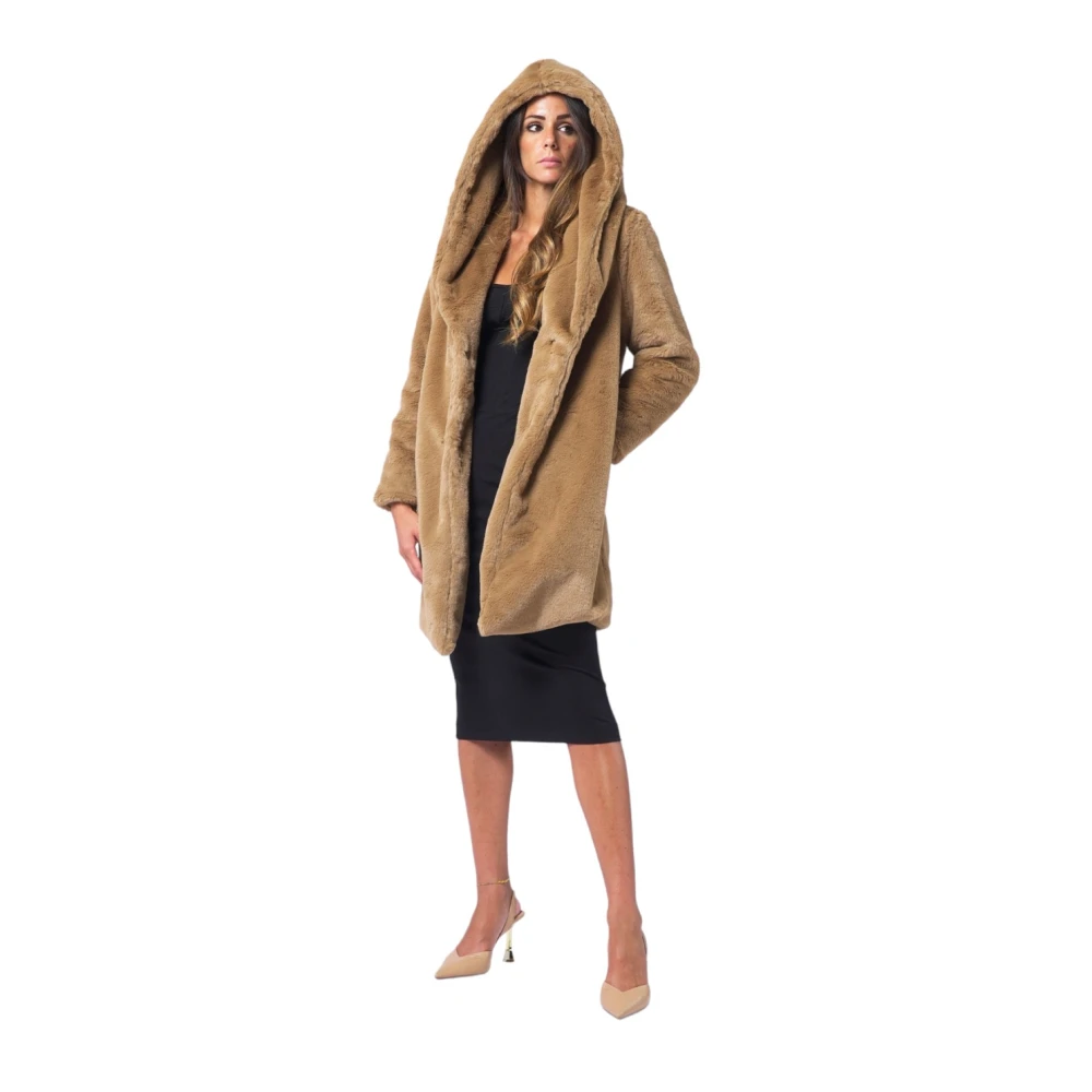 Kaos Damesjas Synthetisch Materiaal Stijlvol Model Brown Dames