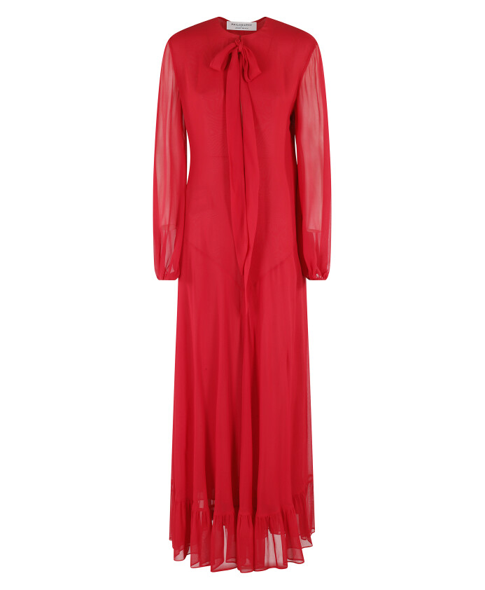 robe-rouge-en-georgette-avec-col-en-v-et-ourlet-a-volants