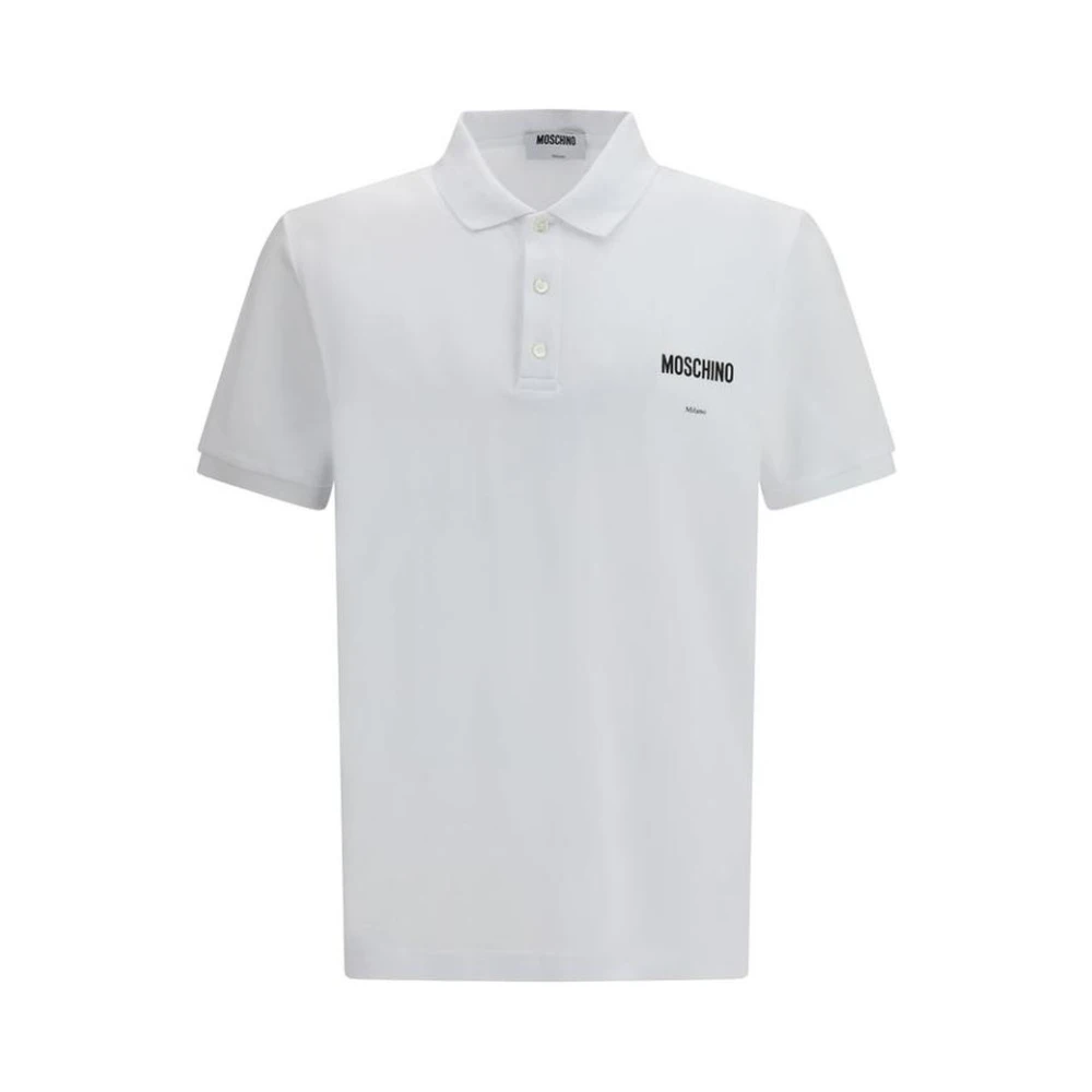 Moschino Men's White Cotton Polo Shirt