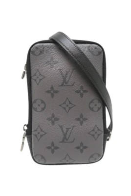 Pre-owned Monogram Eclipse Reverse Double Phone Pouch
