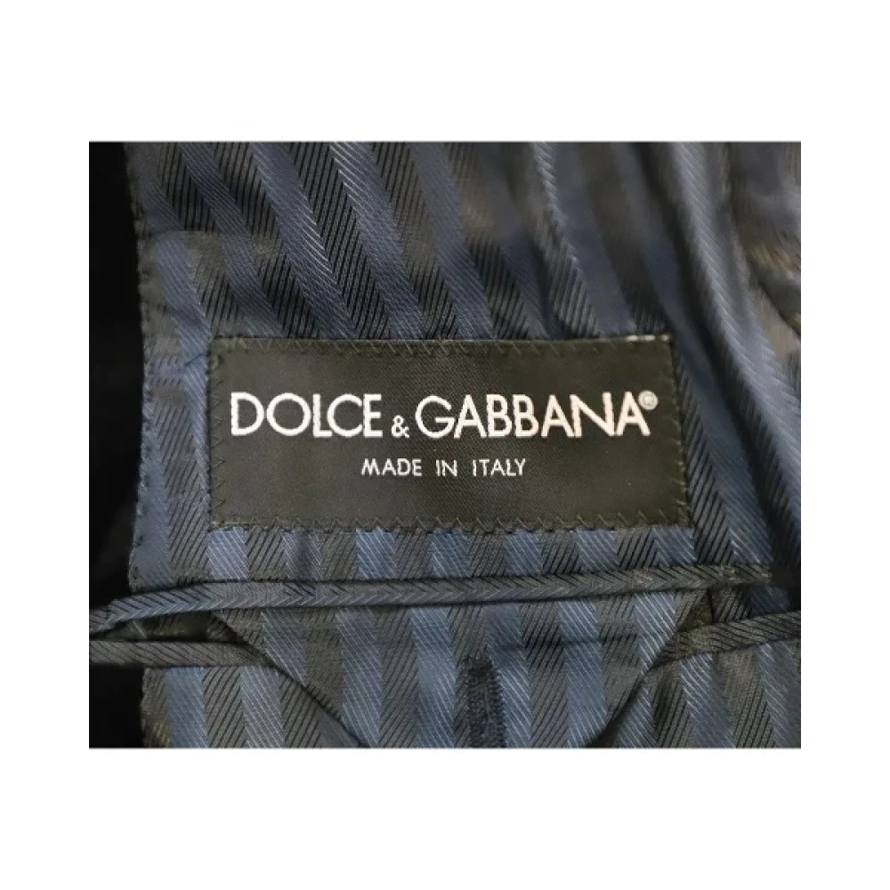 Dolce & Gabbana Pre-owned Velvet outerwear Blue Heren