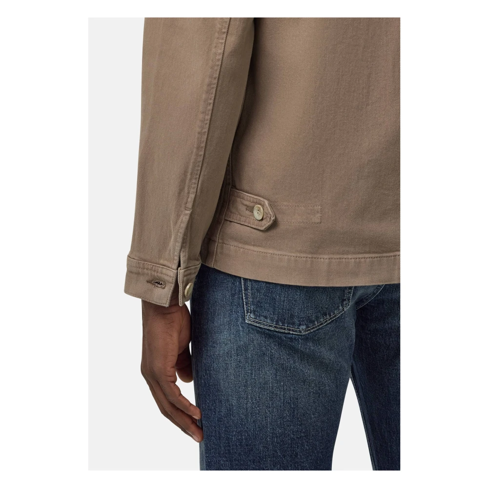 Boggi Milano Work Shirt Jacket Brown Heren