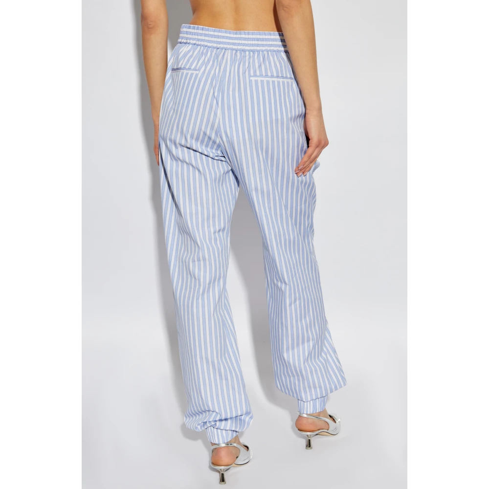 The Attico Broek met gestreept patroon Blue Dames