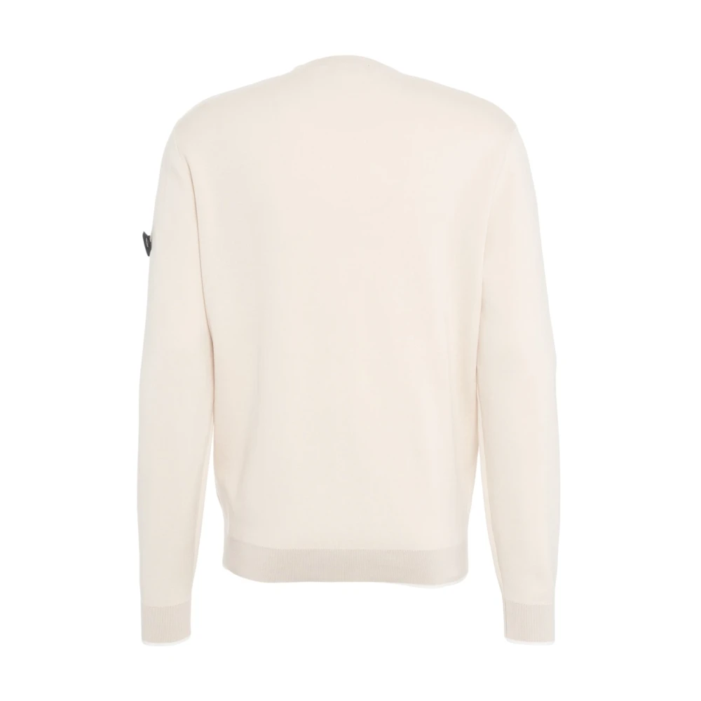 Peuterey Beige Gebreide Katoenen Trui Beige Heren