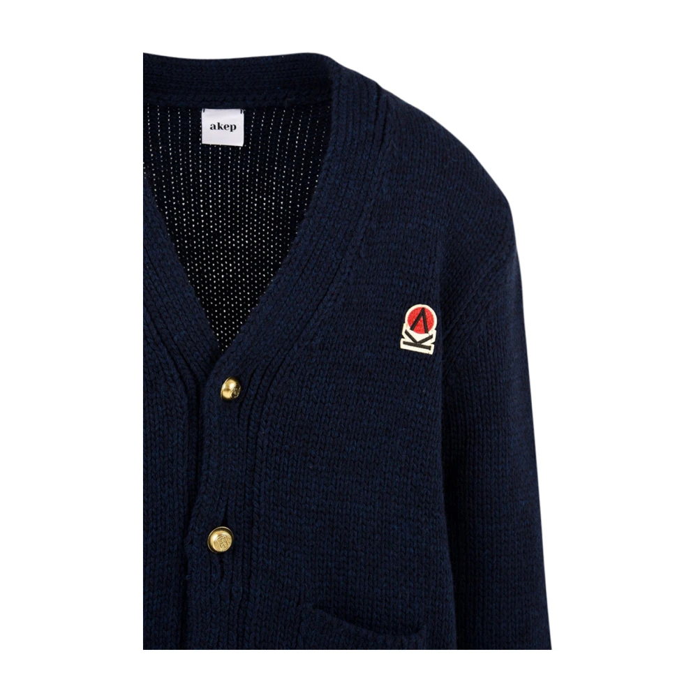 Akep Blauwe Cardigan Blue Heren