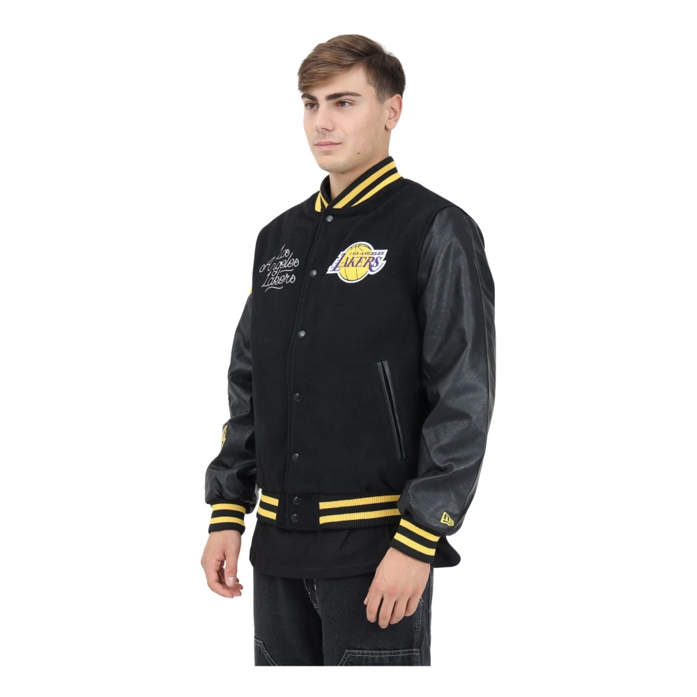 New era LA Lakers Bomberjack Zwart Black Heren