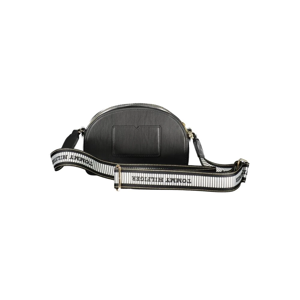 Tommy Hilfiger Zwarte polyethyleen schoudertas met verstelbare band Black Dames