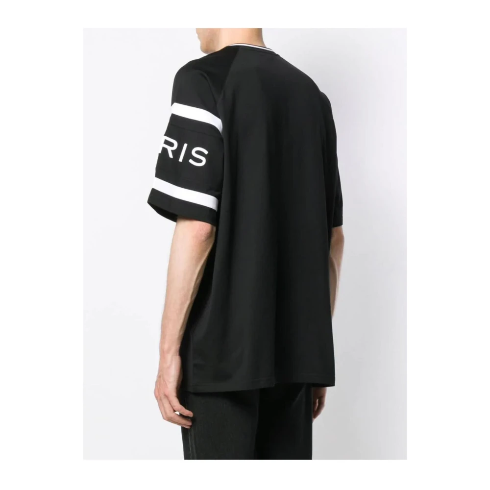 Givenchy Zwart Logo Relief Oversized T-shirt Black Heren