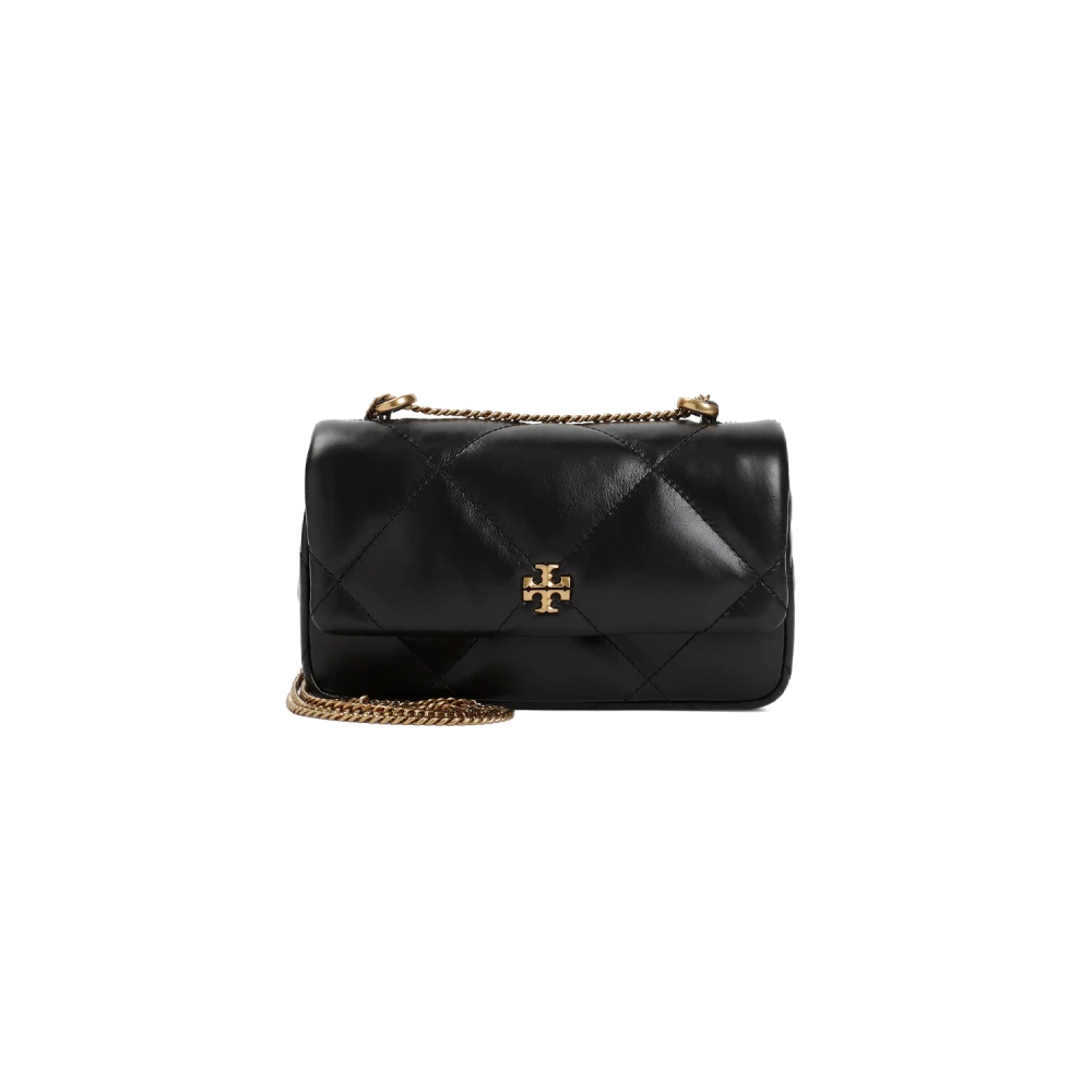 TORY BURCH Diamanten Mini Flap Tas in Zwart Black Dames