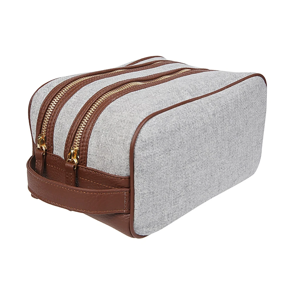 Eleventy Dubbele rits beauty in wol en leer Gray Dames