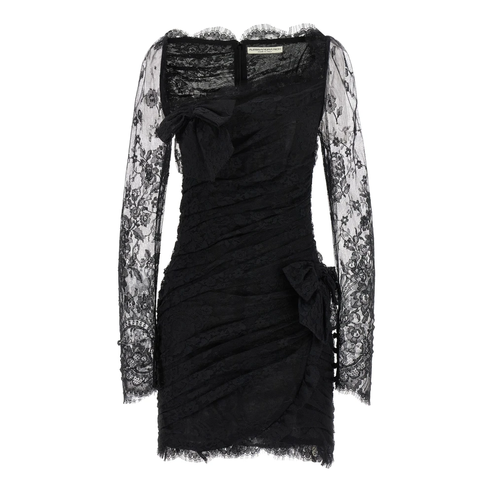 Alessandra Rich Women's Black Draped Dress - Short Dresses - Xs - Dresses