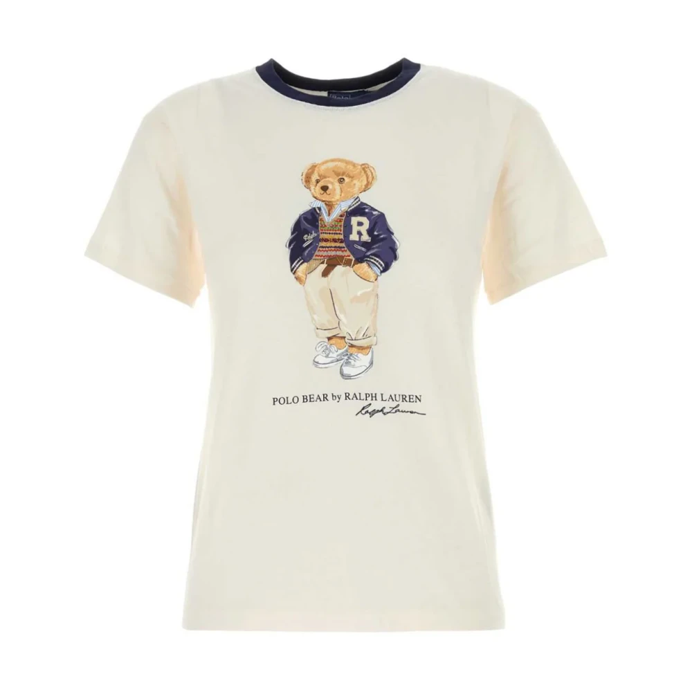 Polo Ralph Lauren Witte Polo Bear T-shirts en Polos Beige Dames