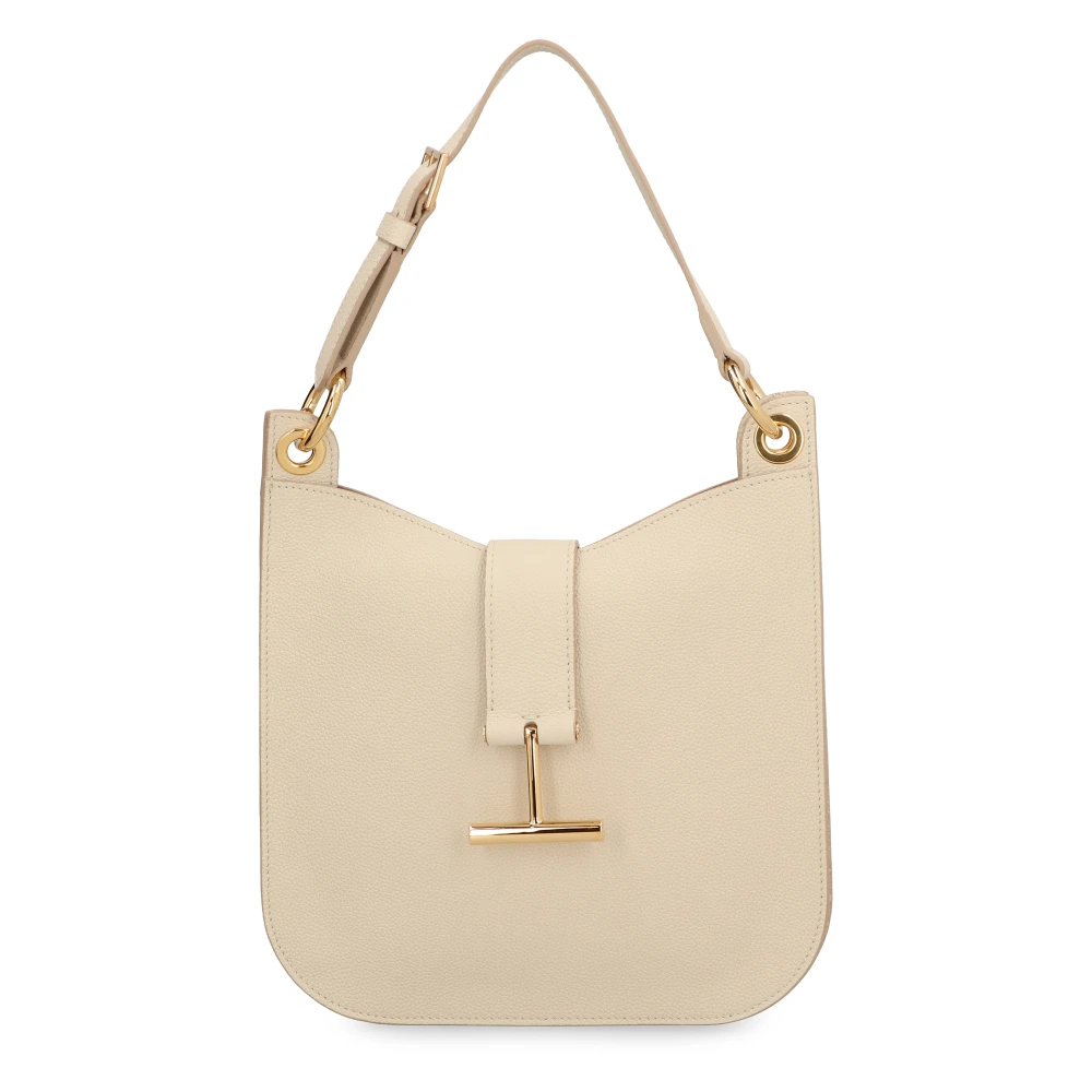 Tom Ford Women's Beige Shoulder Bags, One Size, Leather Crossbody Bag With Adjustable Strap