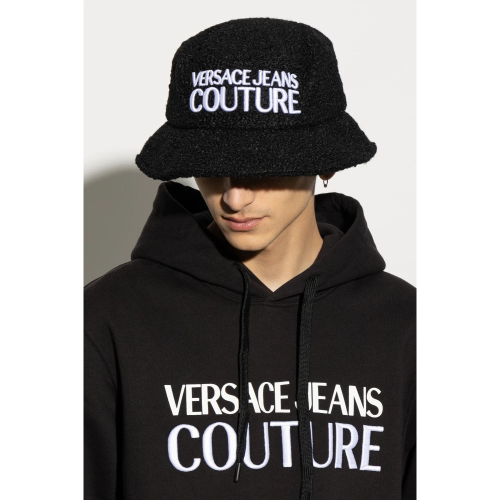 Versace Jeans Couture Pet met geborduurd logo Black Heren