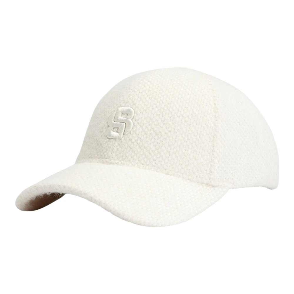 Hugo Boss Zachte Jersey Pet met Monogram Double B White Dames