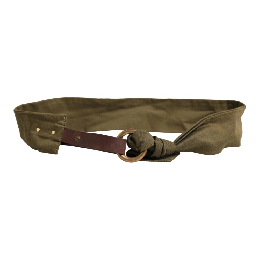 Ermanno Scervino Unisex Green Belts, One Size, Round Buckle Waist Belt