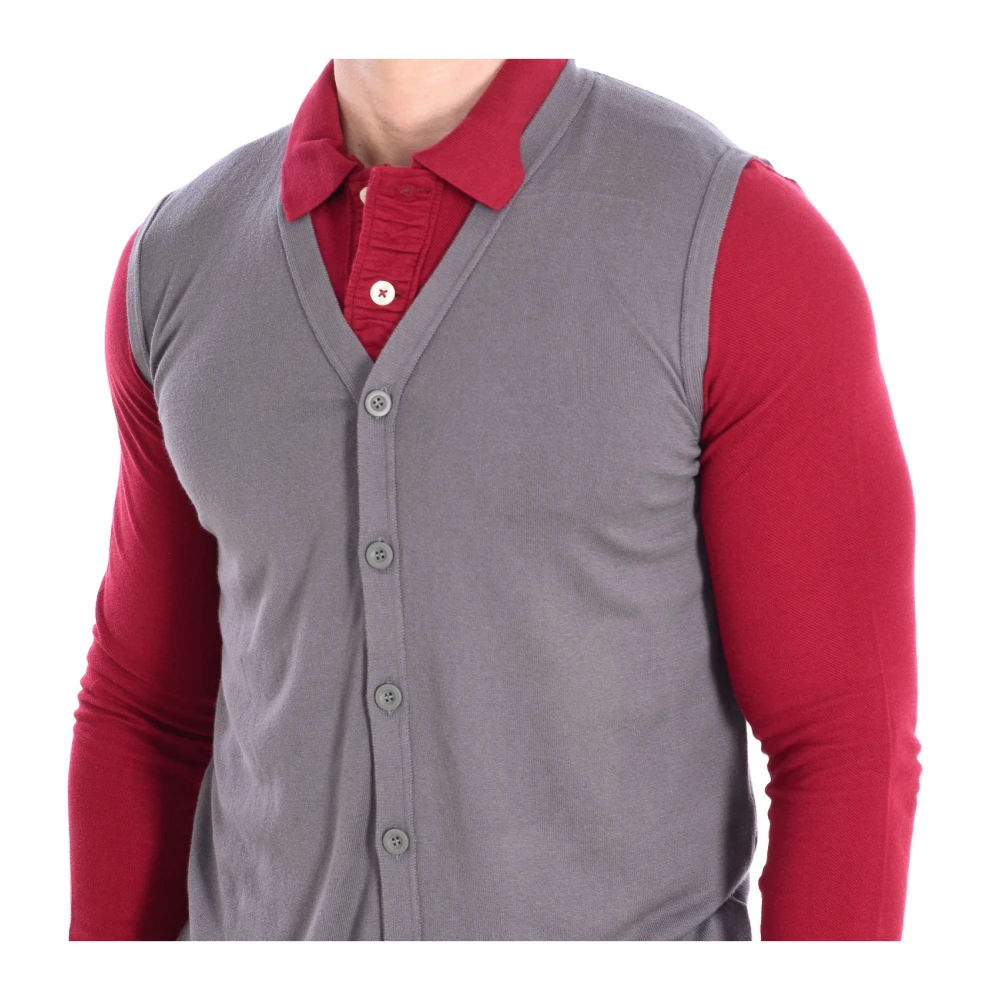 Benetton Vests Gray Heren