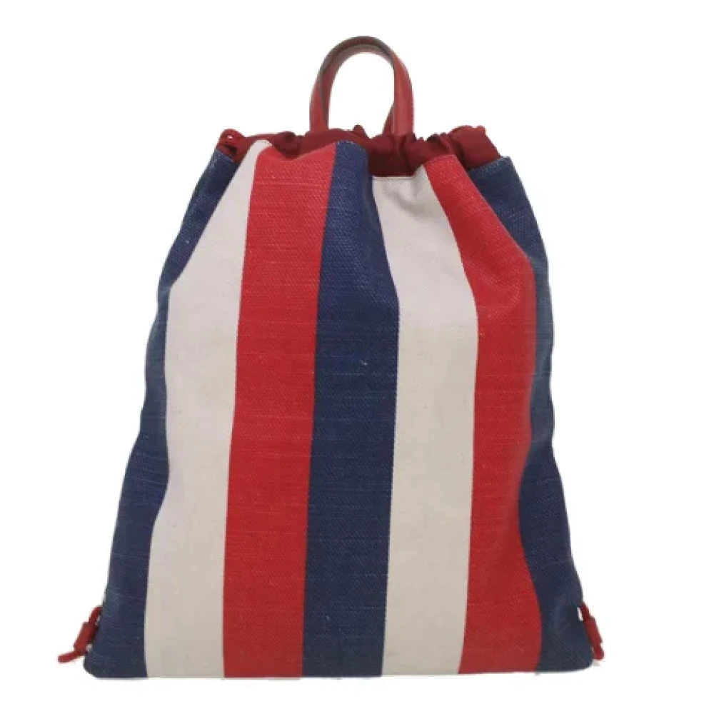 Gucci Vintage Pre-owned Canvas backpacks Red Dames