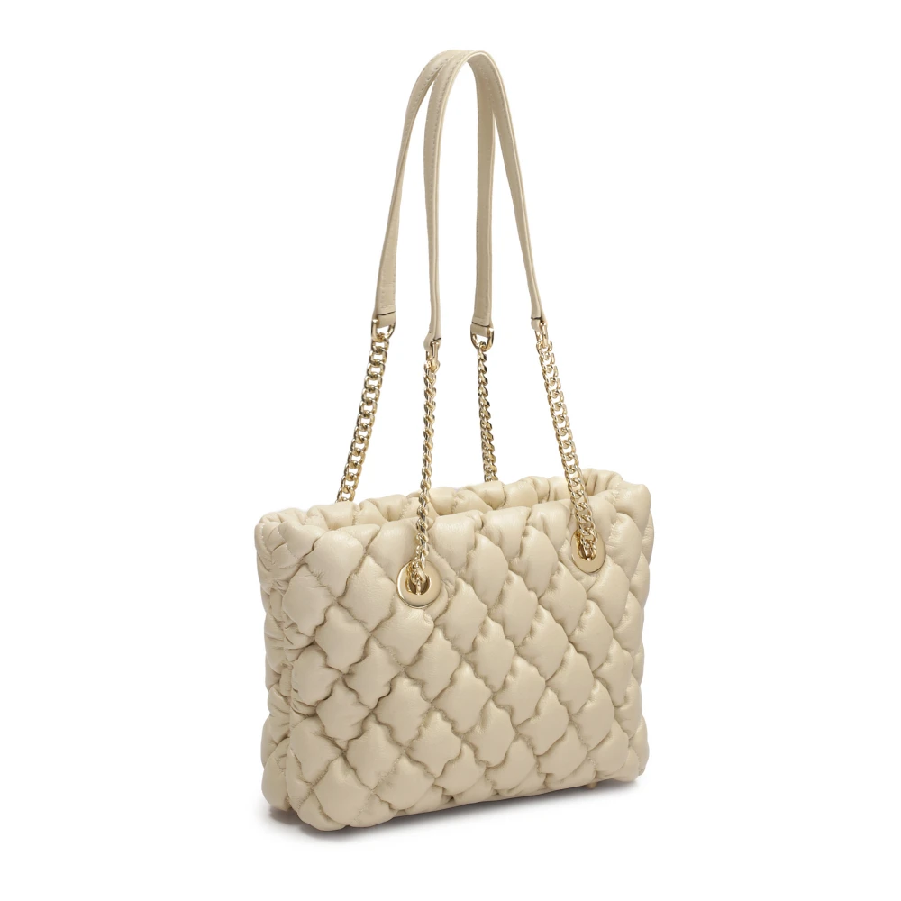 Kazar Kleine schoudertas van zacht gewatteerd leer Beige Dames