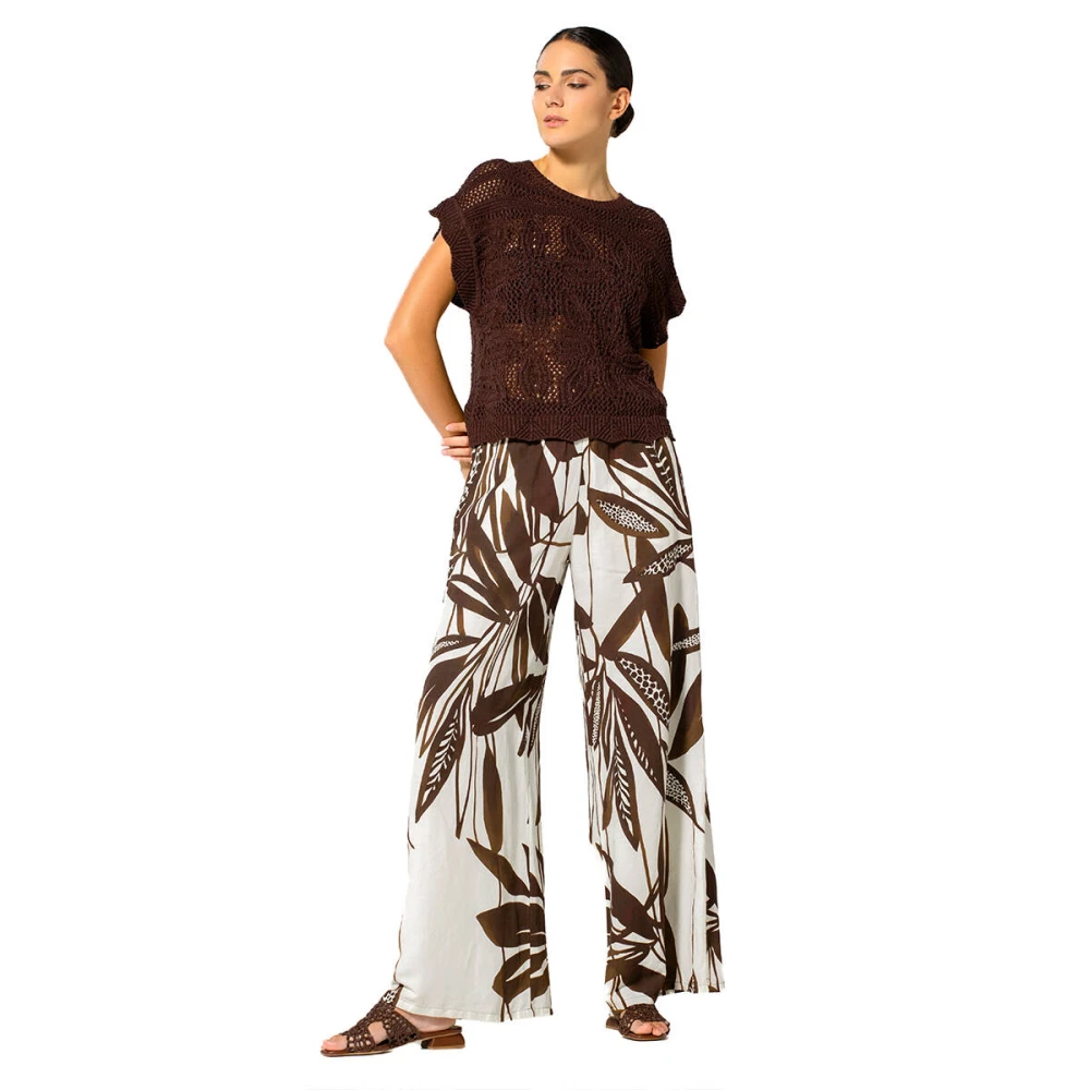 Caroline Biss Stijlvolle Pullover met Pull Detail Brown Dames