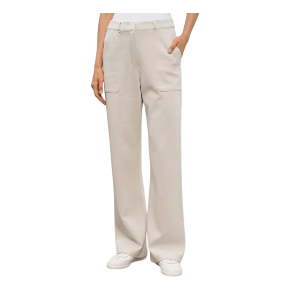 Max Mara Femme Beige Pantalons, Taille: 40 Fr Ronnie Wide Pantalons